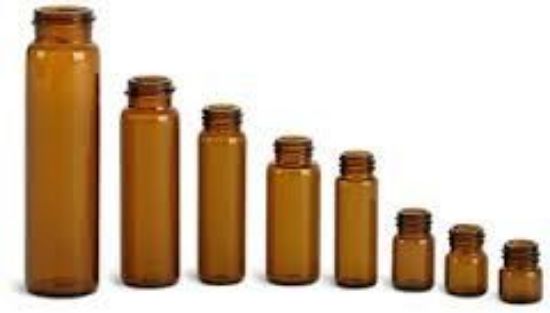 Picture of 3 Dram, (12mL), 19x65mm Amber Vial, 15-425mm Thread 312015-1965A