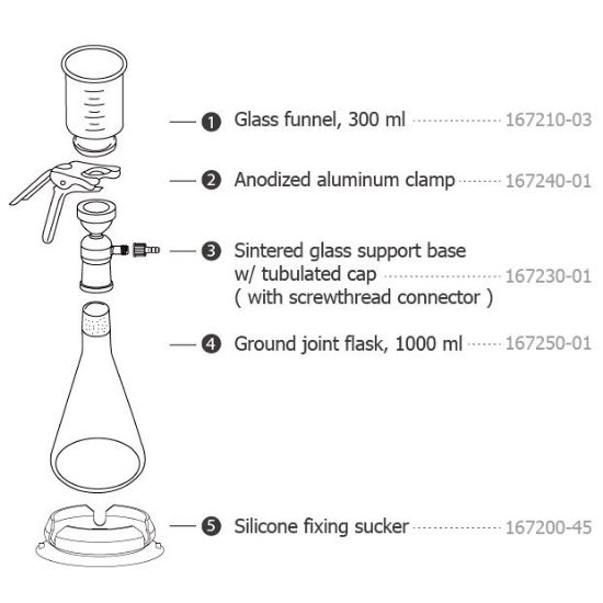 Picture of Filtration Equipment Vacuum Flask, 1Litre ground glass 167250-01