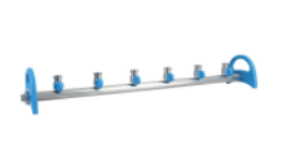 Picture of MultiVac 600,  6 places stainless steel Manifold without funnel adaptor, 180600-00